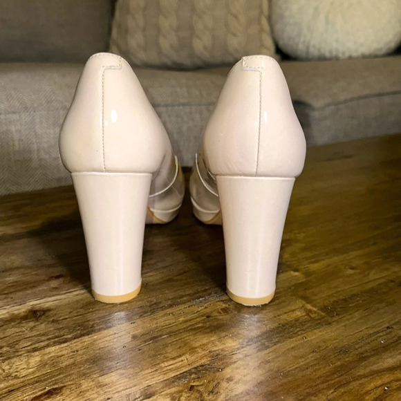 CLARKS NARRATIVE KENDRA SIENNA NUDE PATENT ROSE PALE LEATHER 9.5 WOMEN SHOE - Picture 6 of 16